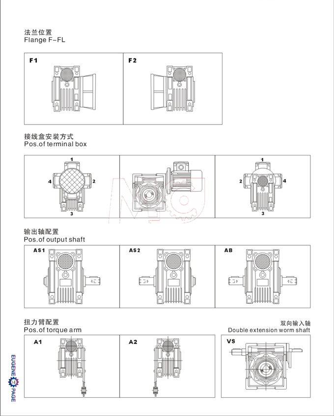 NRV蝸輪蝸桿減速機(jī)尺寸