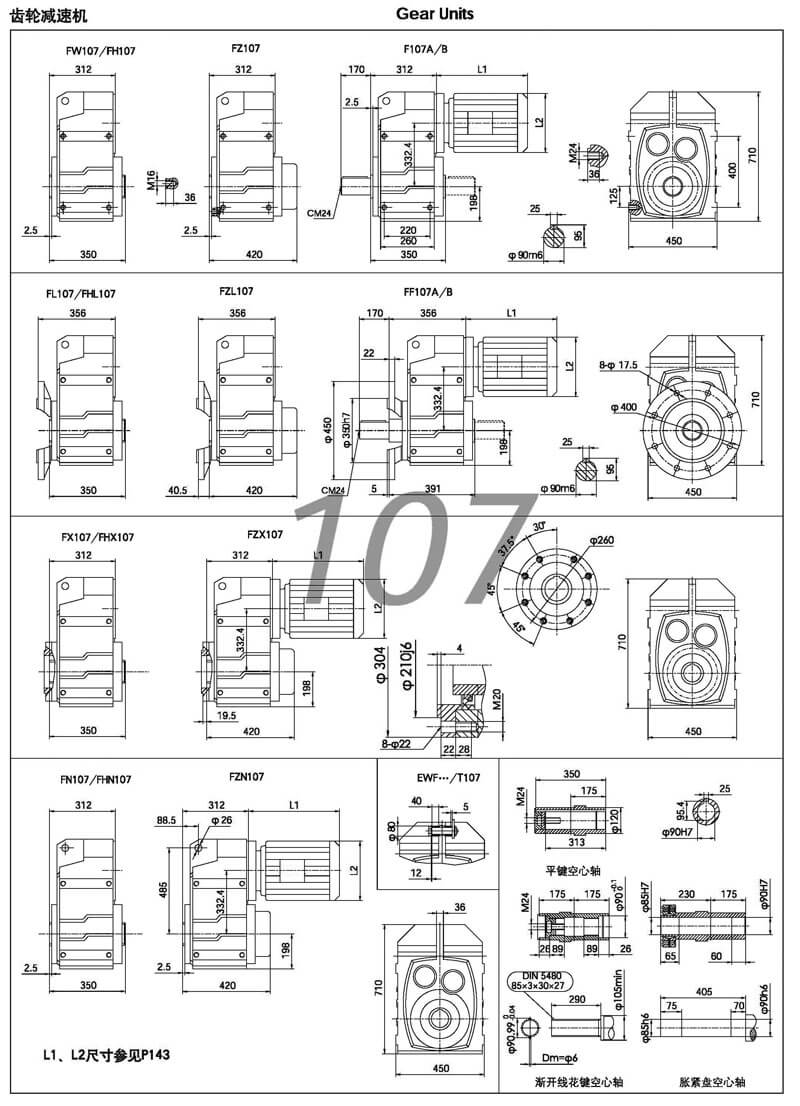 f107減速機(jī)|F107平行軸斜齒輪減速機(jī)