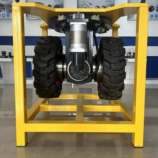 邁傳行星減速機(jī)配伺服電機(jī)一體應(yīng)用在AGV行走驅(qū)動(dòng)輪上.jpg